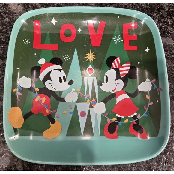 Disney Christmas Mickey and Minnie Mouse Mug and Plate Set Holiday‎ Decor Gift - Picture 8 of 10